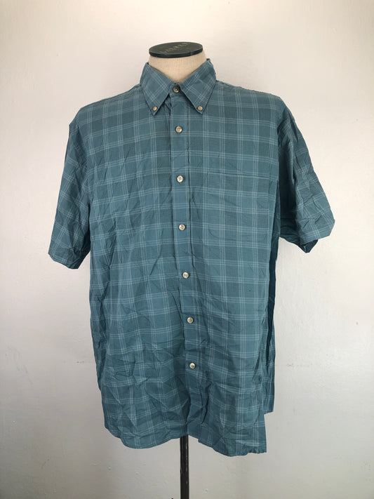Camisa Turquesa De Cuadro Van Heusen