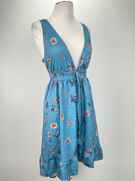 Vestido Azul Floral Variangis