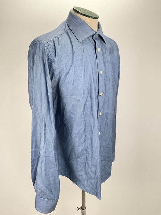 Camisa Gris Azulado de Rayas Egara