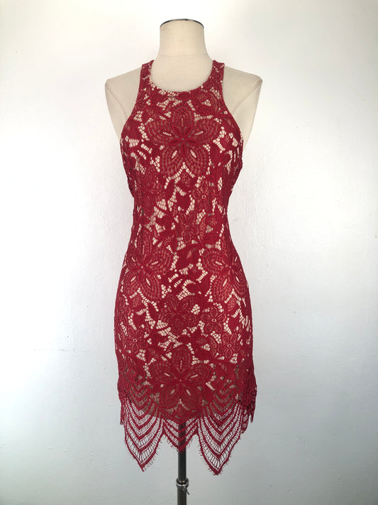 Vestido Rojo de Floral Express