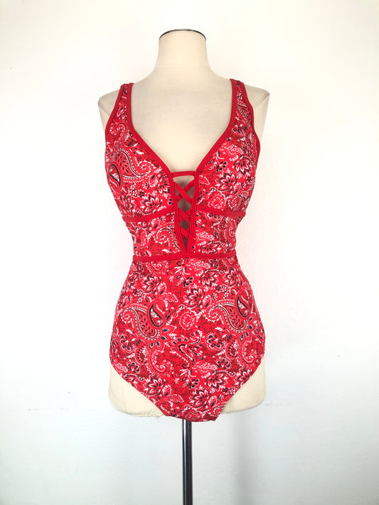 Body Rojo De flores Variangis