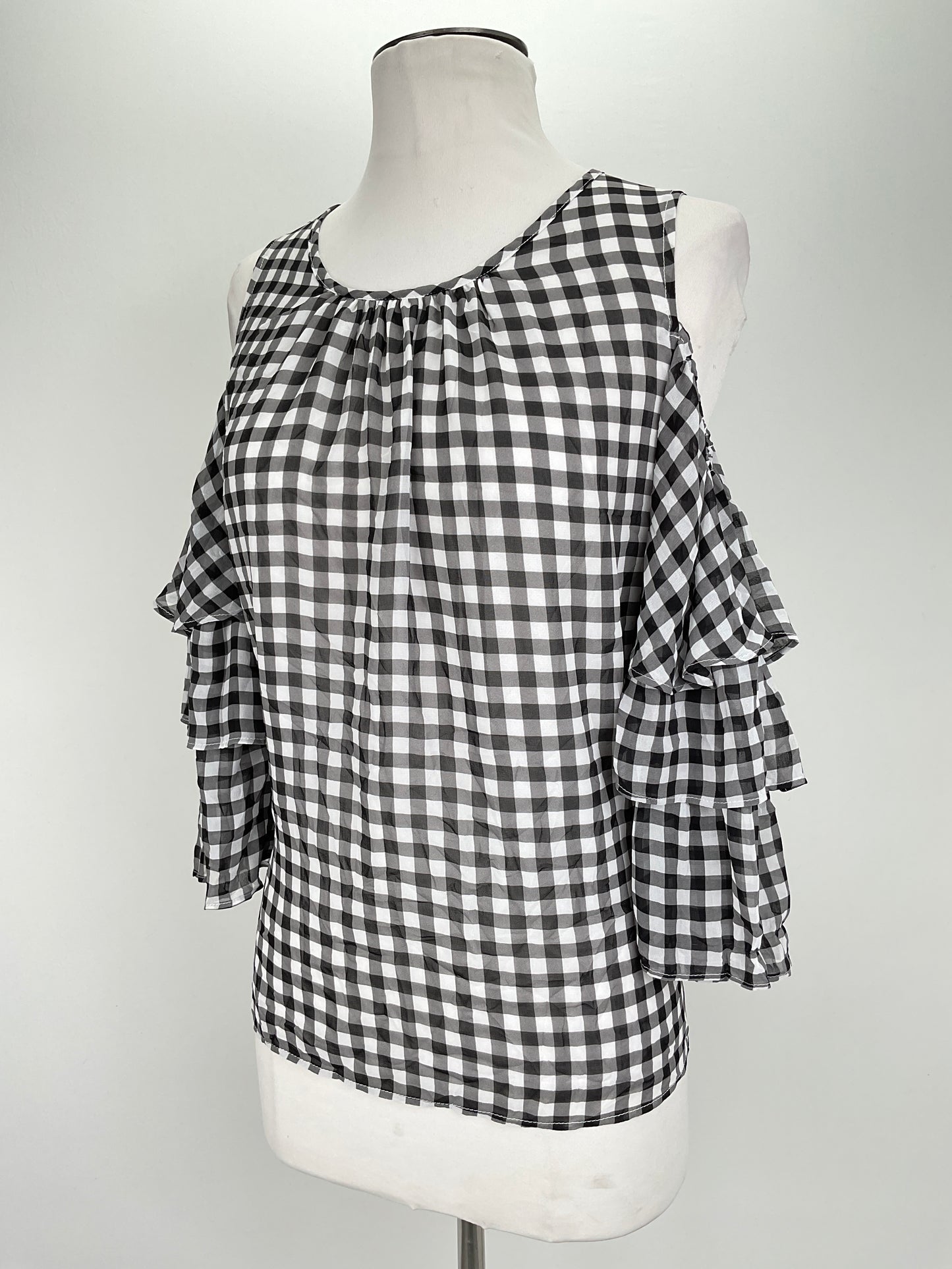 Blusa Gris de Cuadro Est . 1946