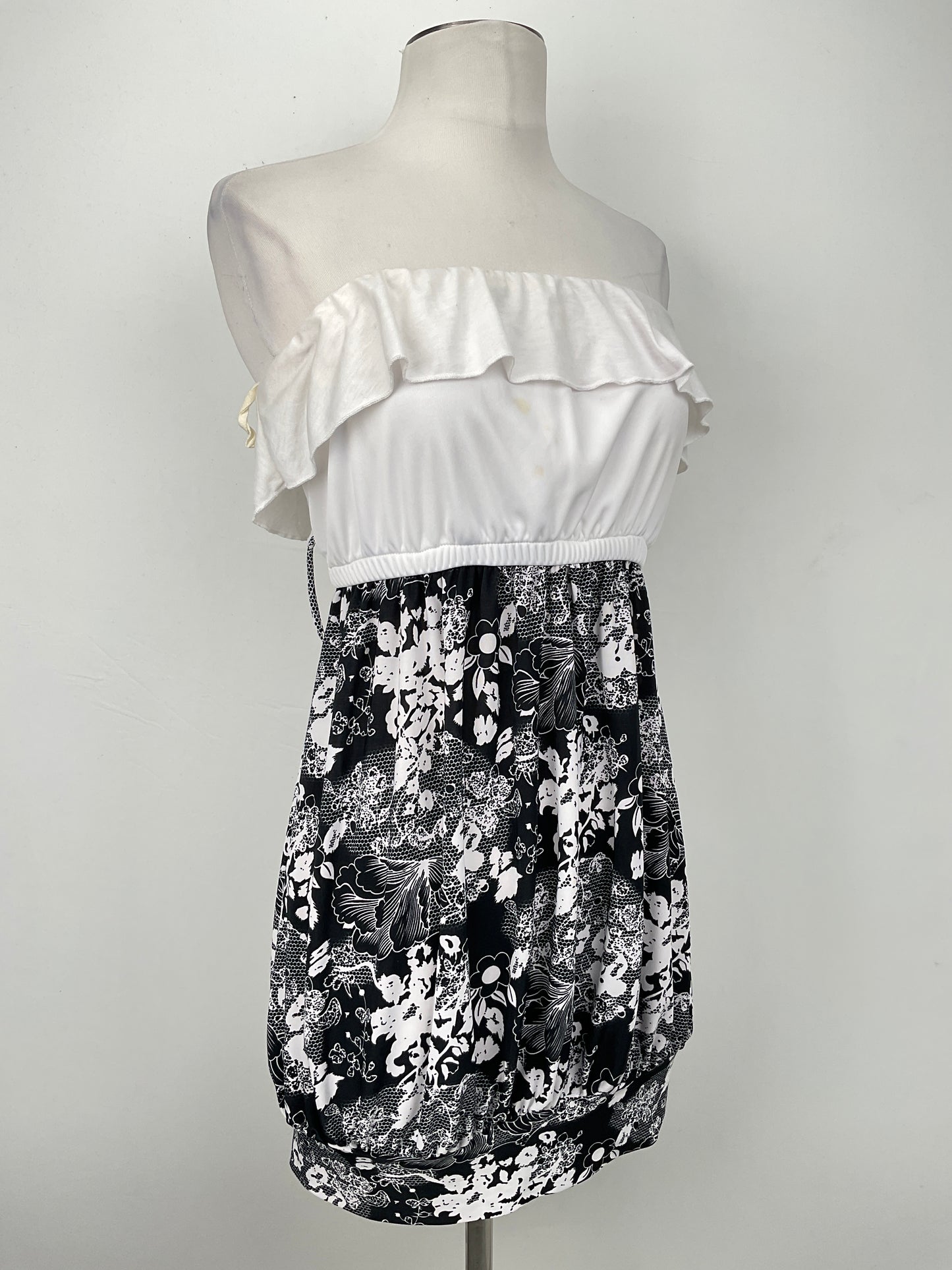 Vestido Blanco Floral Lime