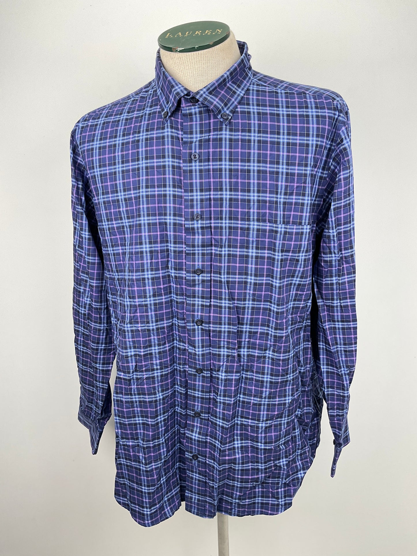 Camisa Azul marino de Cuadro Kirkland