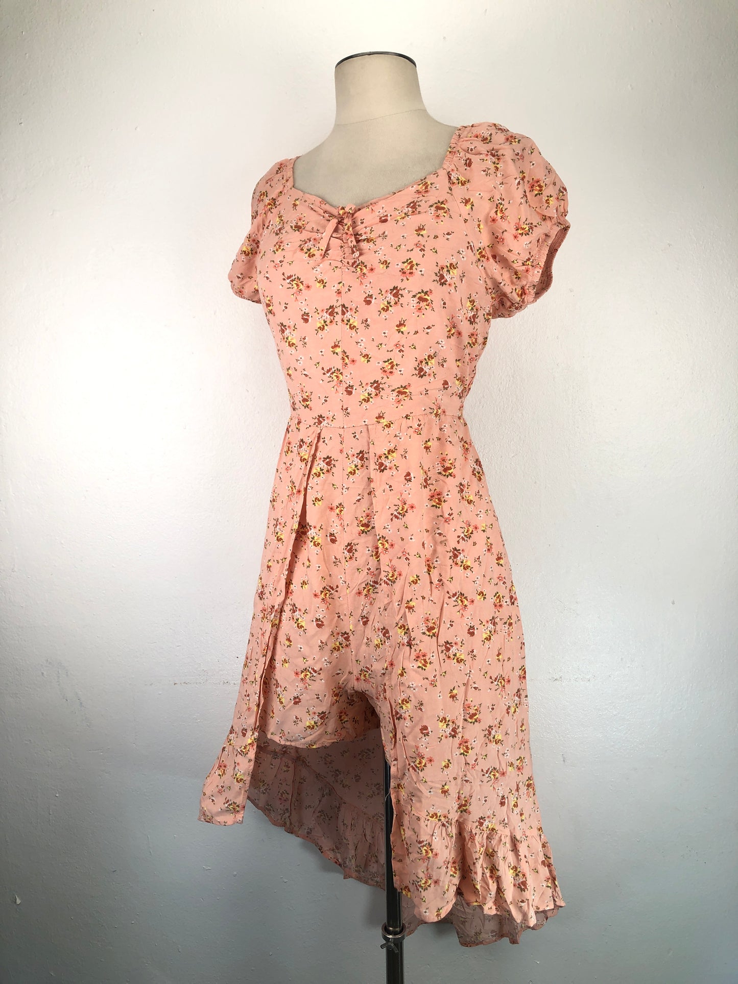 Vestido Rosado De Flores Art Class