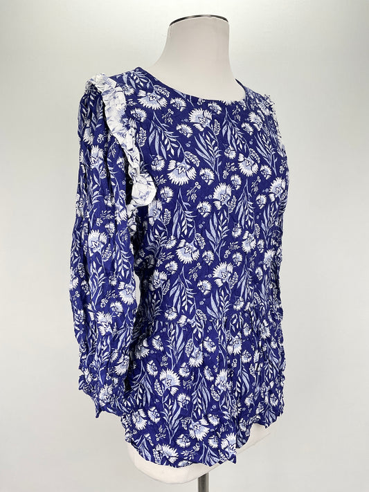 Blusa Azul Floral Universal Thraed