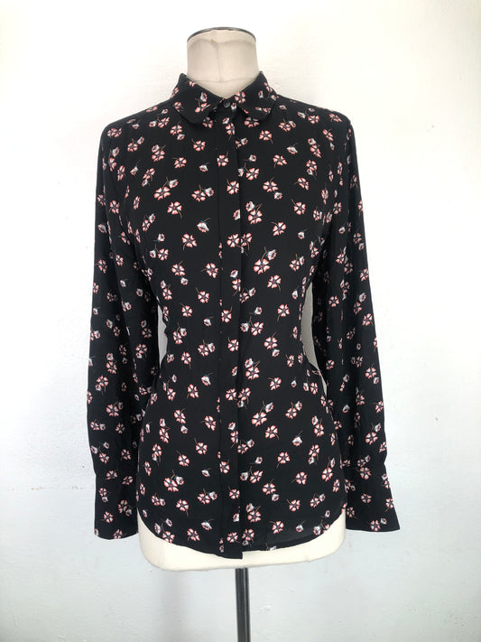 Camisa Negro Floral Loft