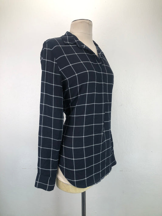 Camisa Azul oscuro de Cuadro Banana Republic