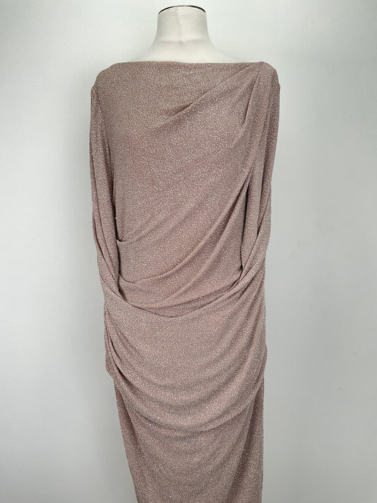 Vestido De Fiesta Nude De Brillo Betsy Adam