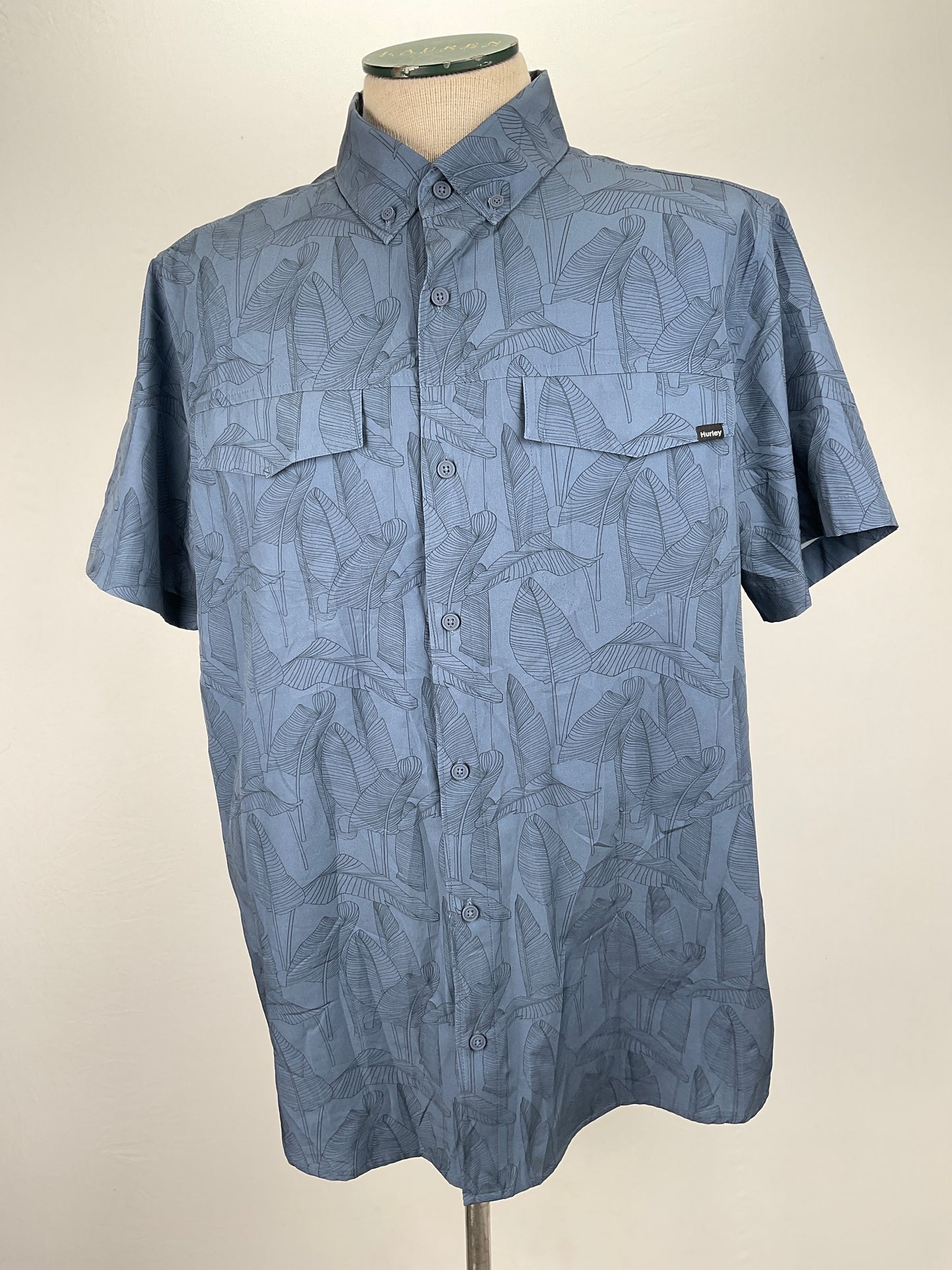Camisa Gris Floral Hurley