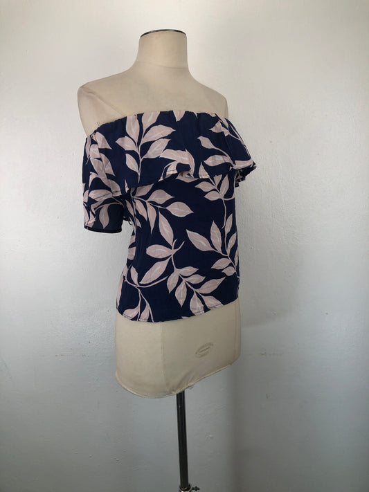 Top Azul marino de Flores Variangis