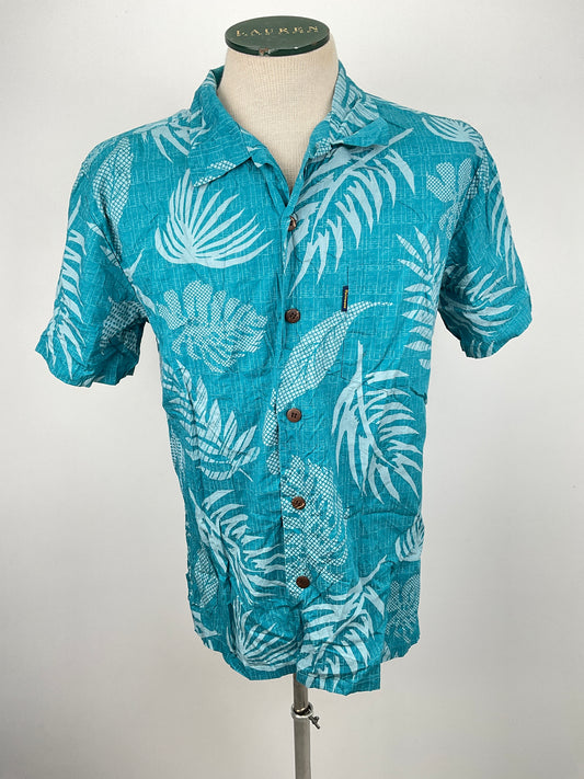 Camisa Turquesa Floral Palmwave