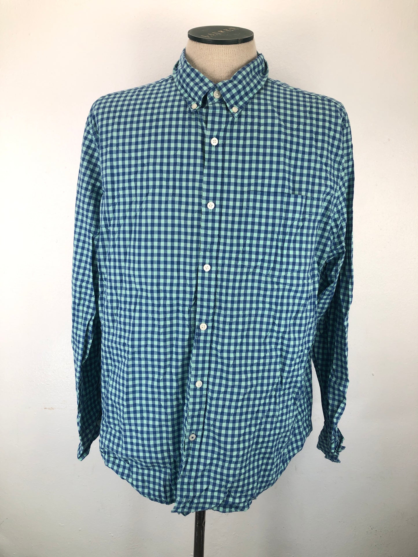 Camisa Turquesa de Cuadro American Eagle