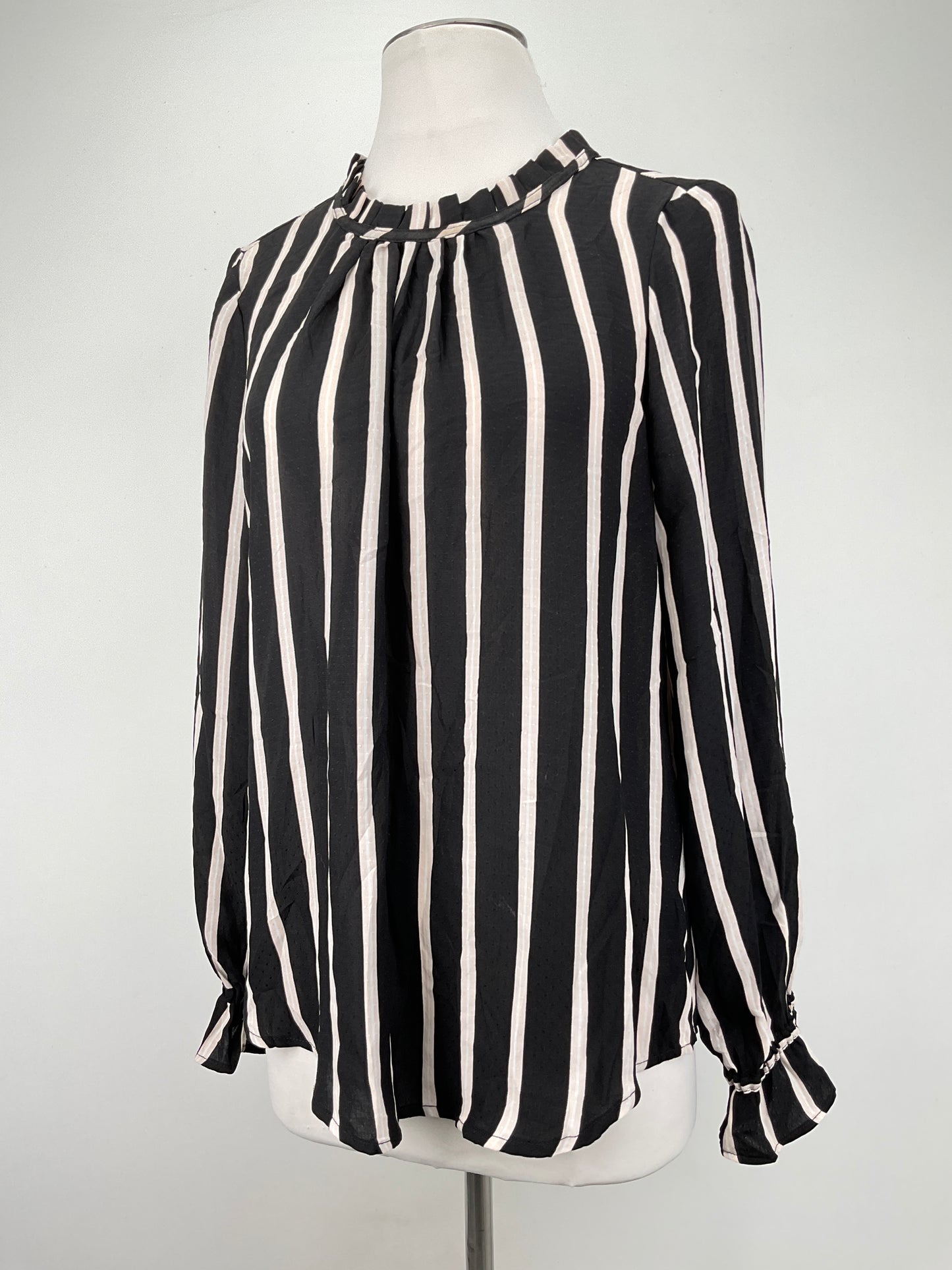 Blusa Negro de Rayas Adrianna Papell