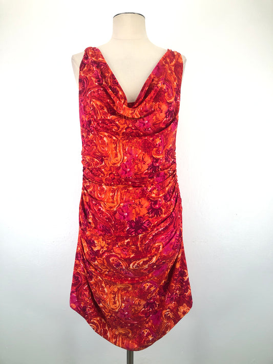 Vestido Naranja de Flores Lauren