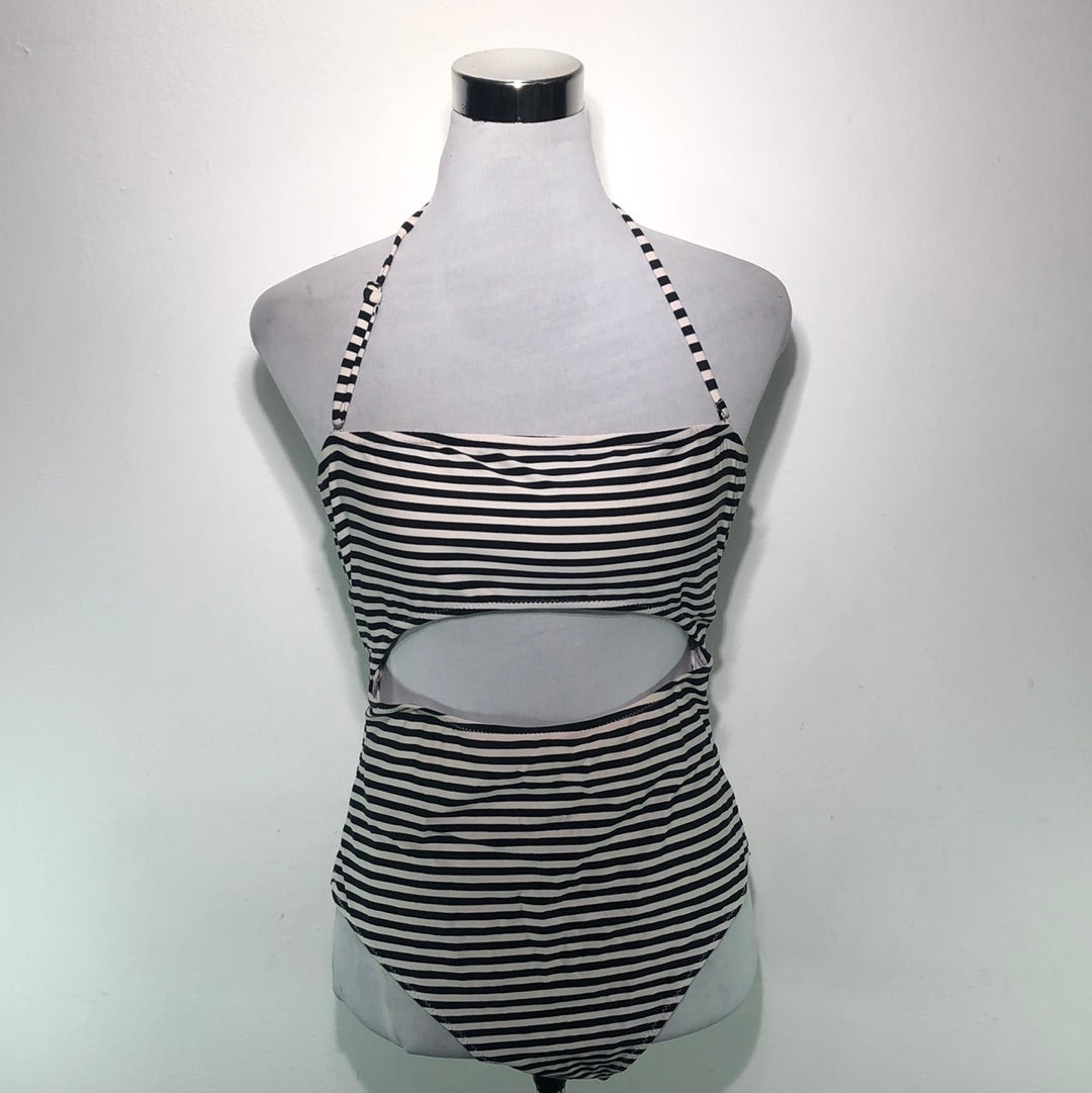 Traje de Baño Negro de Raya