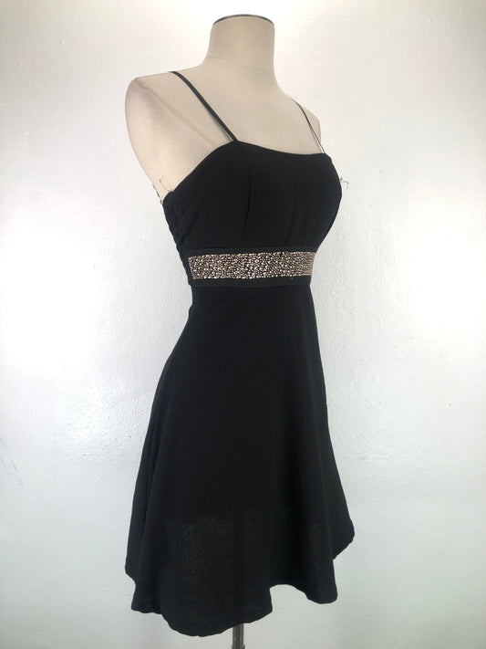 Vestido Negro Dorado