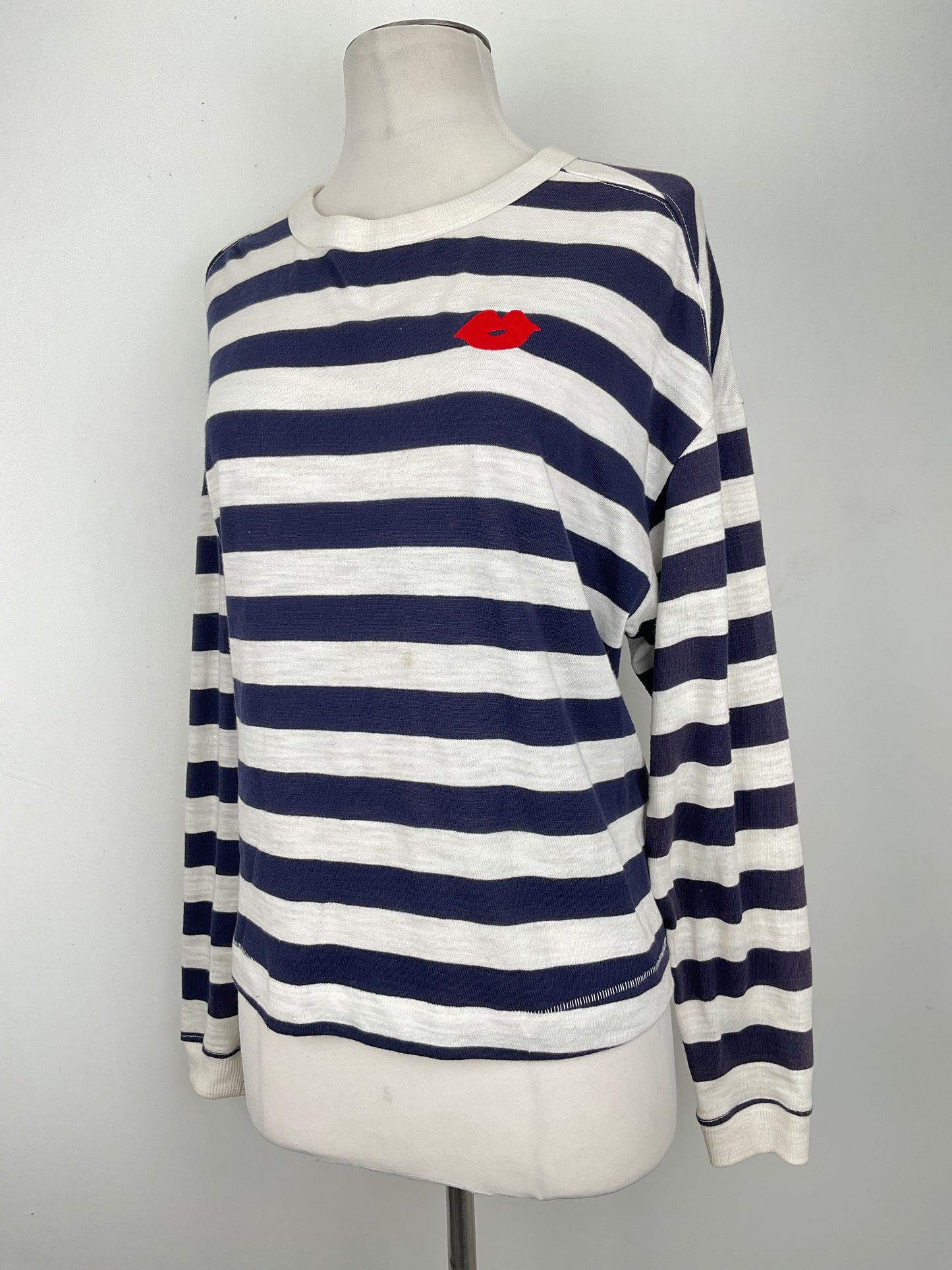 Camiseta Blanco de Rayas Old Navy