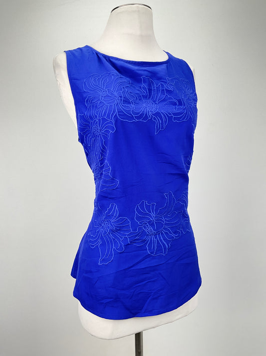 Blusa Azul Floral Ann Taylor