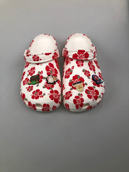 Sandalia Blanco Floral Crocs