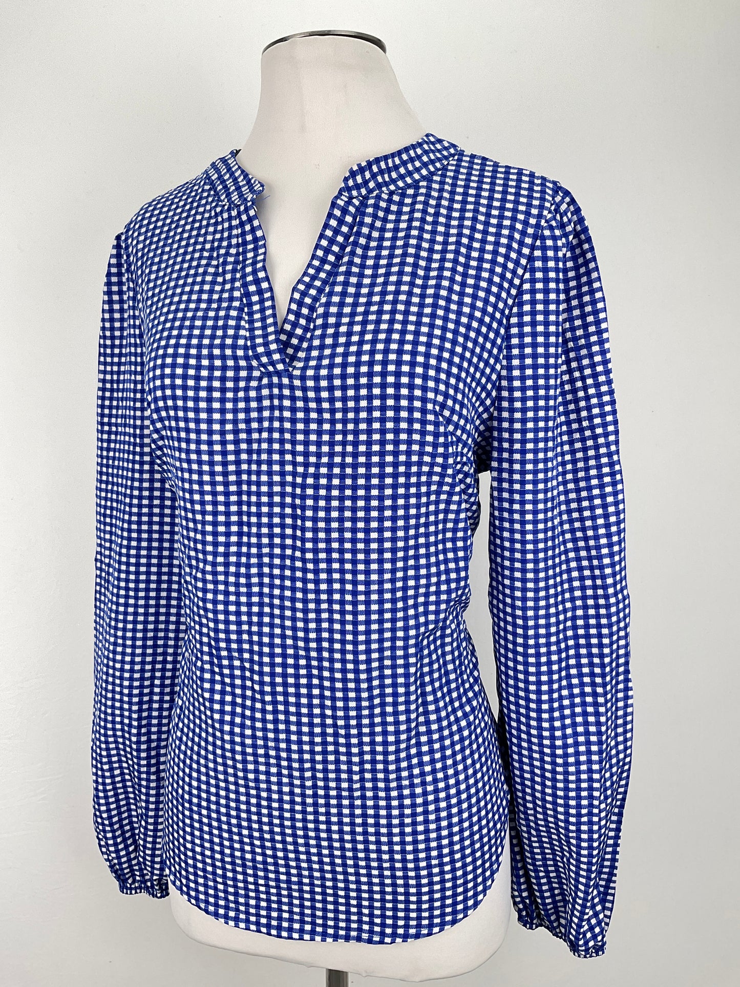 Blusa Azul de Cuadro Shein