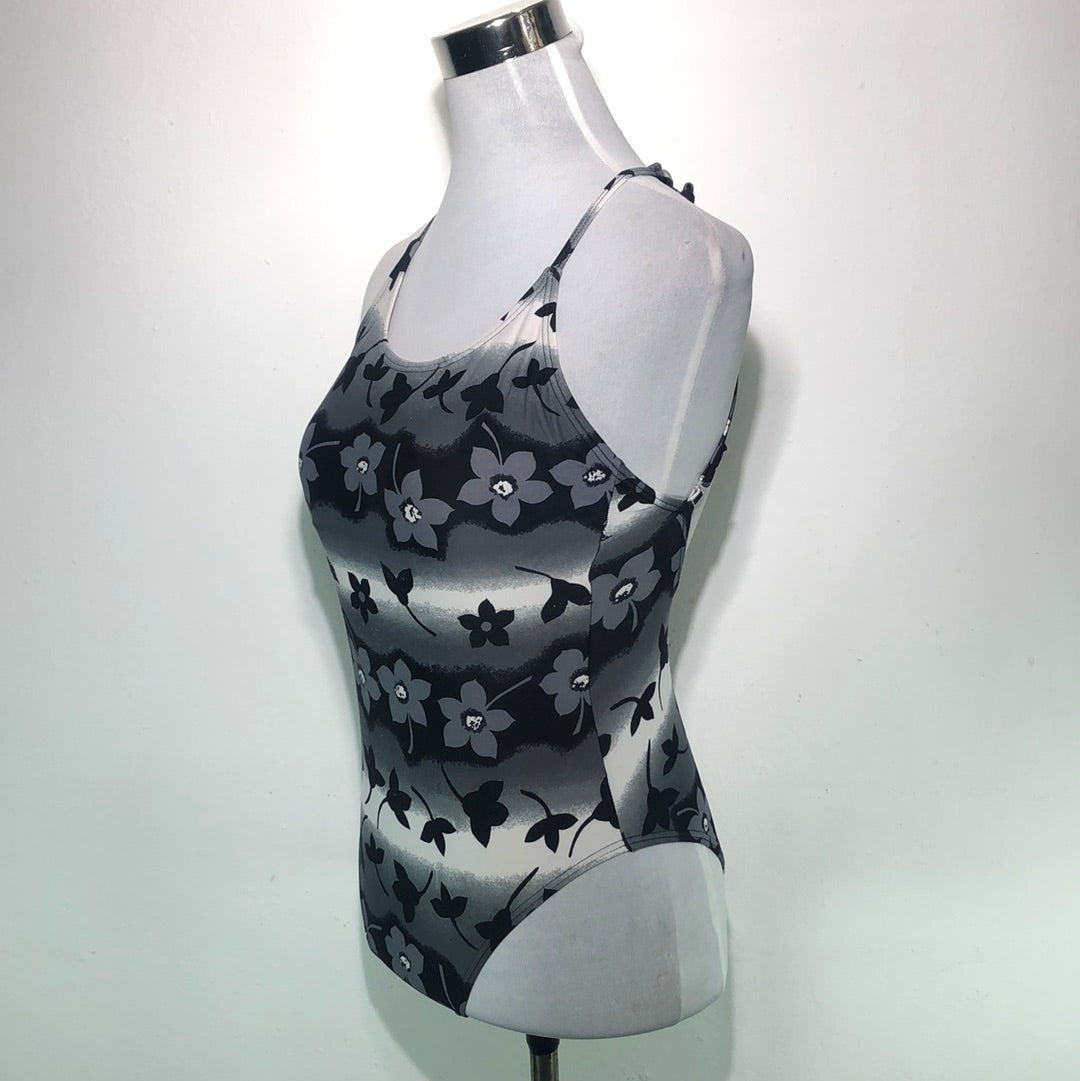 Traje de Baño Negro de Flores