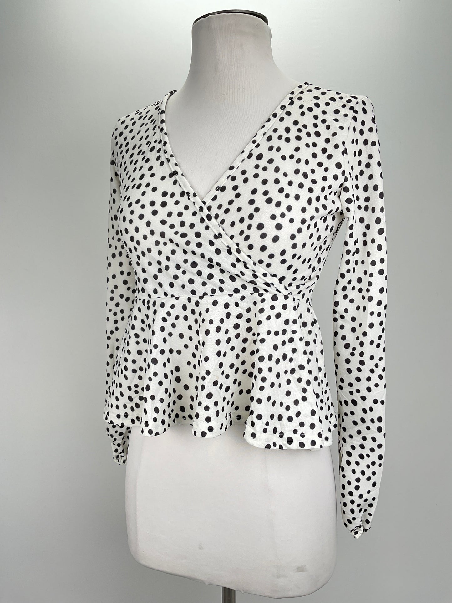 Blusa Blanco de Lunares Nastygal