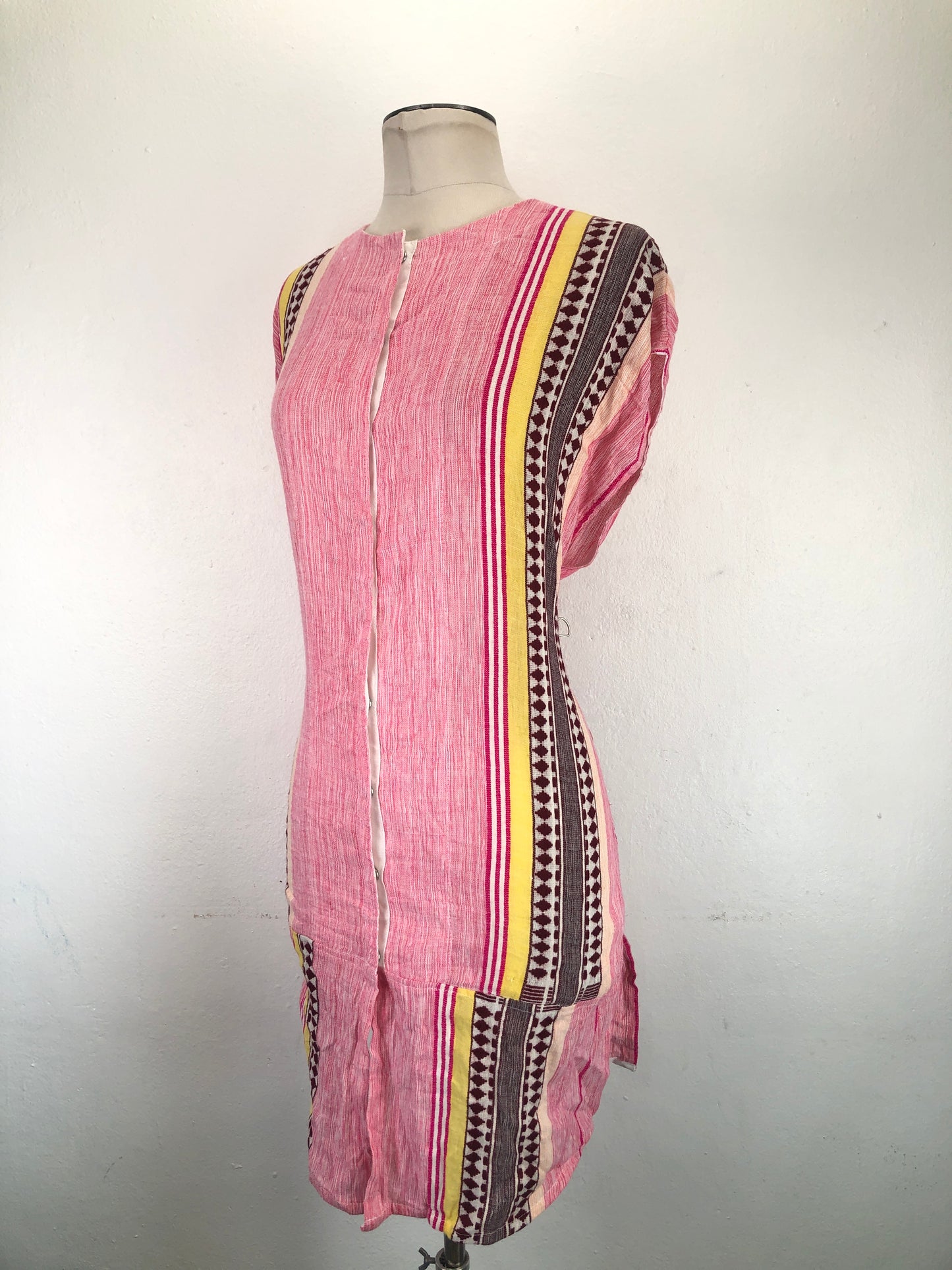 Vestido Rosado de Rayas Lemlem