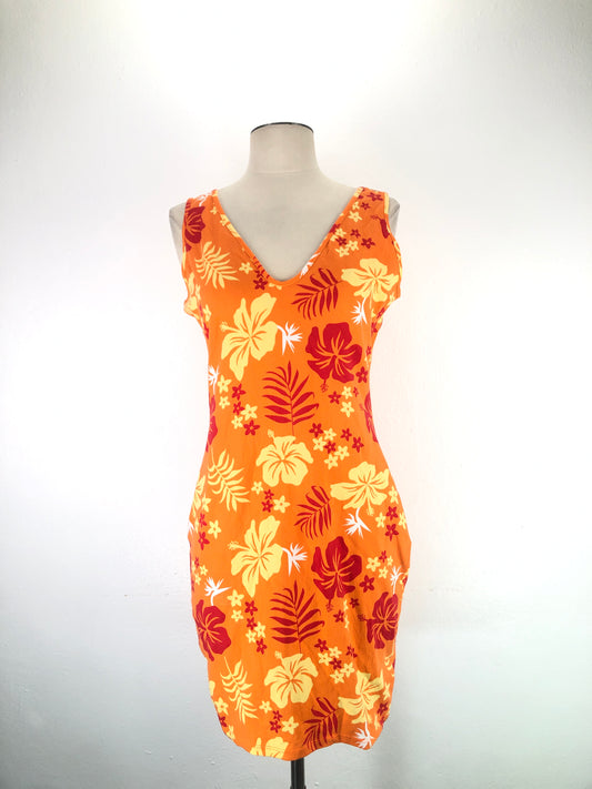 Vestido Naranja de Flores Wild Fable