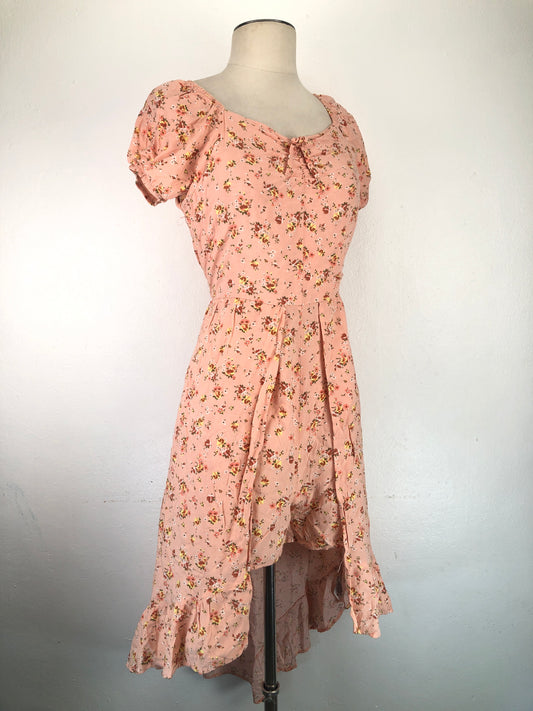 Vestido Rosado De Flores Art Class