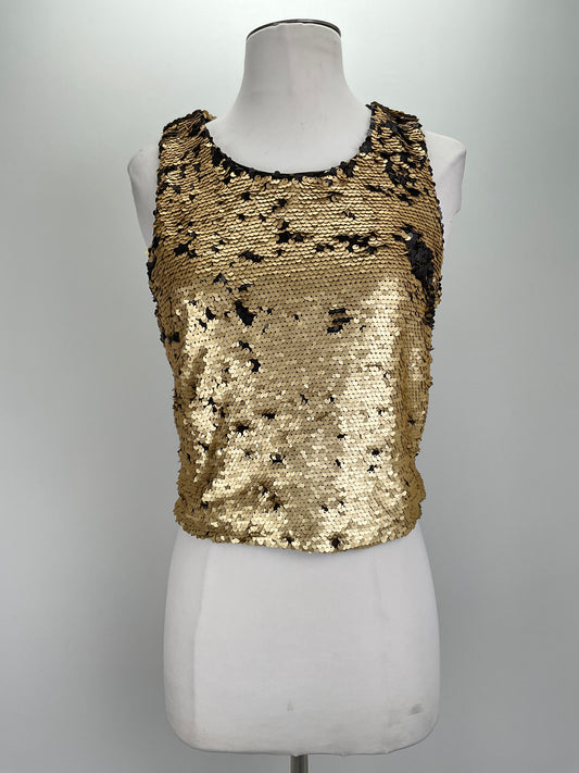 Blusa Dorado de Brillo Forever 21