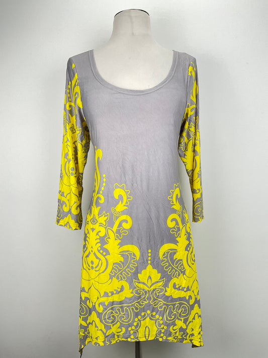 Vestido GrisFloralWhite Maxk