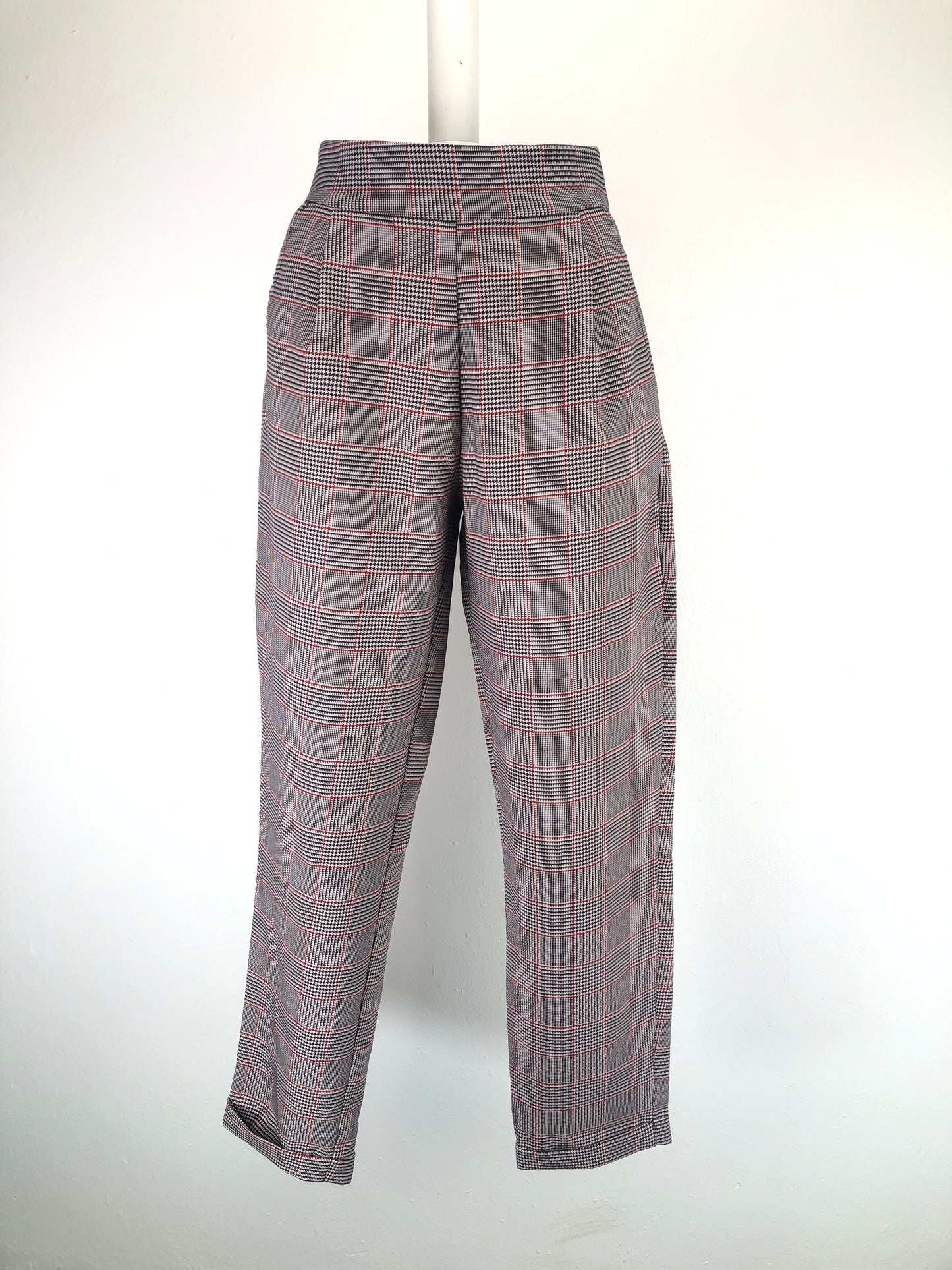 Pantalon de Vestir Gris de Cuadro Forever 21