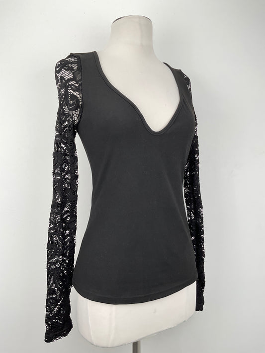 Blusa Negro Floral Chicme