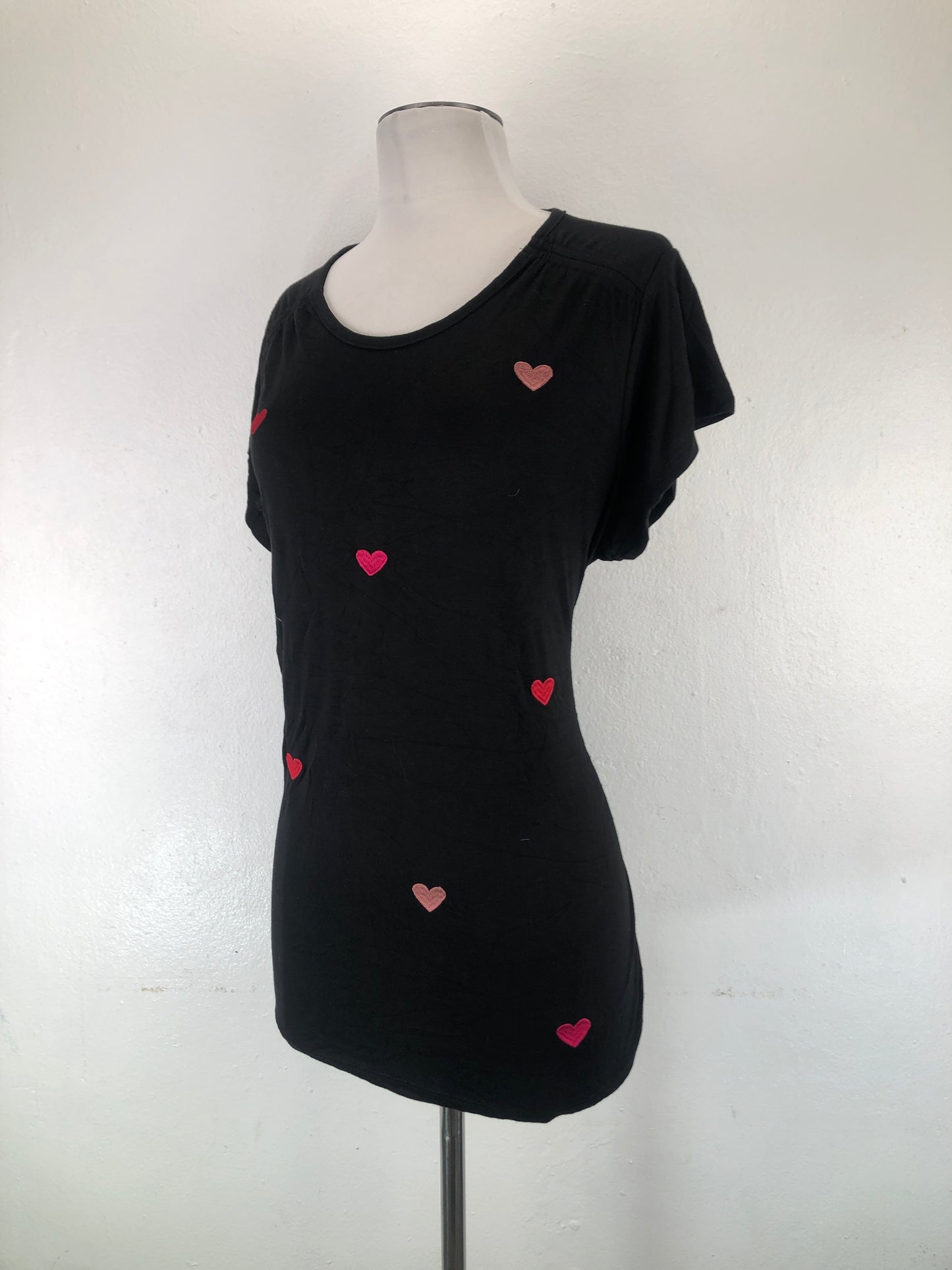 Camiseta Negro Vintage Rose