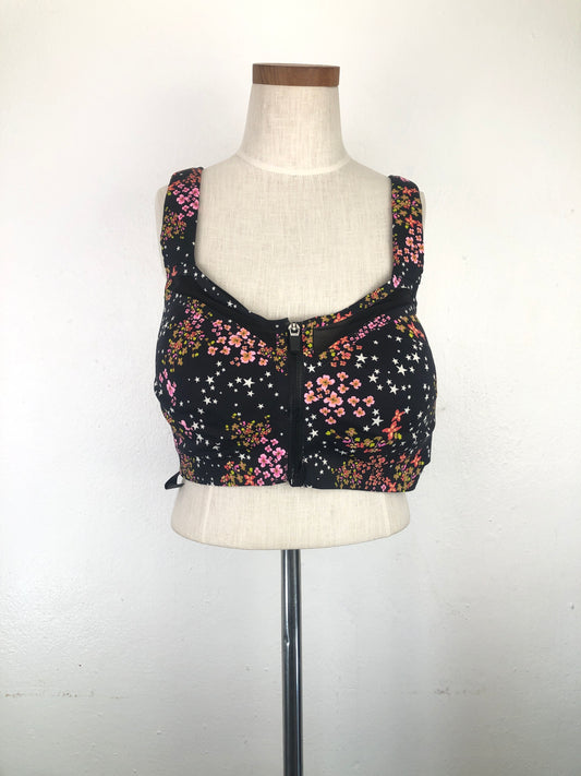 Blusita Negro Floral Victoria Sport