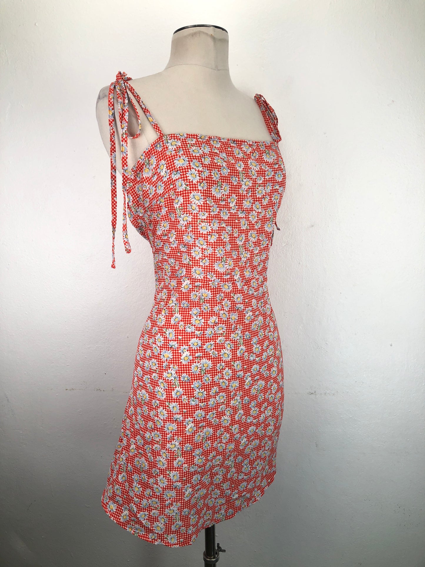 Vestido Naranja Floral Shein