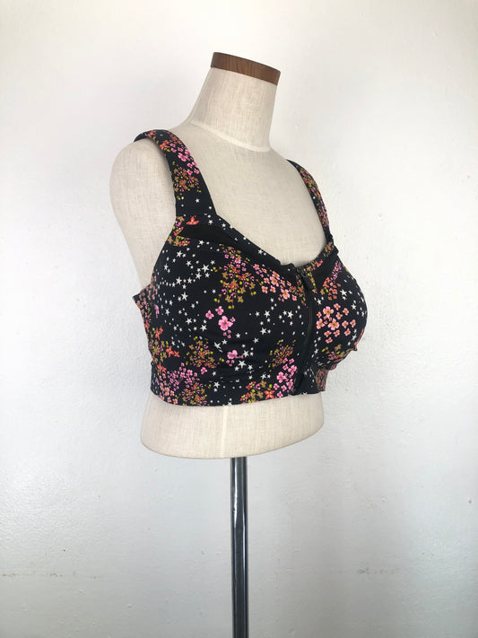 Blusita Negro Floral Victoria Sport