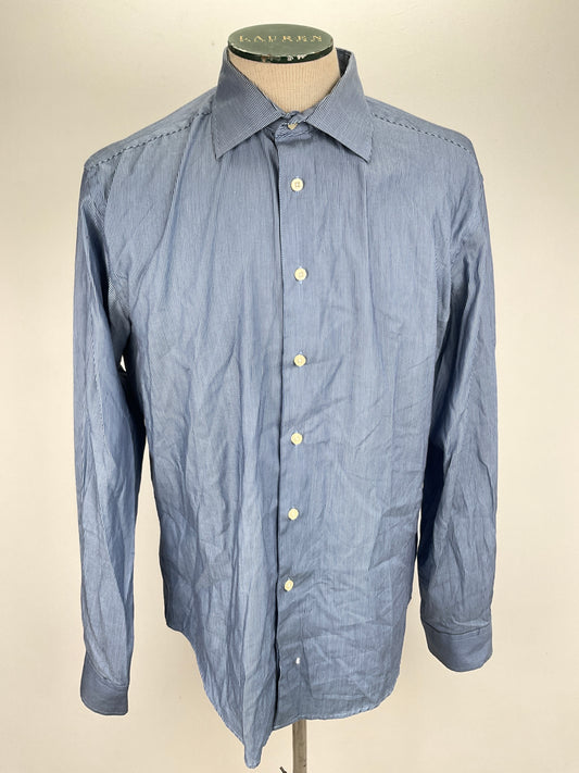 Camisa Gris Azulado de Rayas Egara