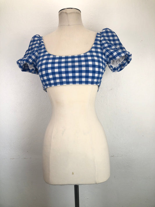 Blusa Azul de Cuadro Gianni Bini
