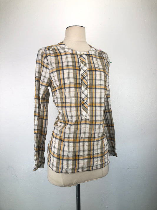 Blusa Multicolor de Cuadro Talbots