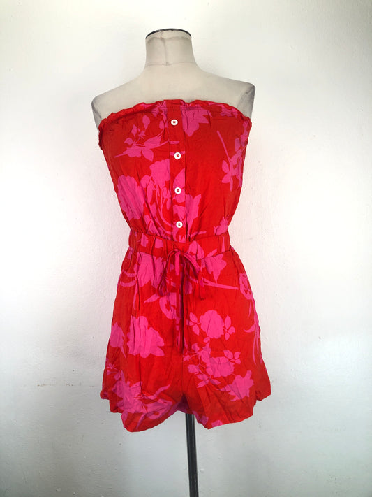 Enterizo rojo Floral Beachsissi