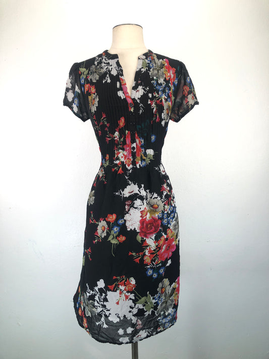 Vestido Negro de Flores Variangis