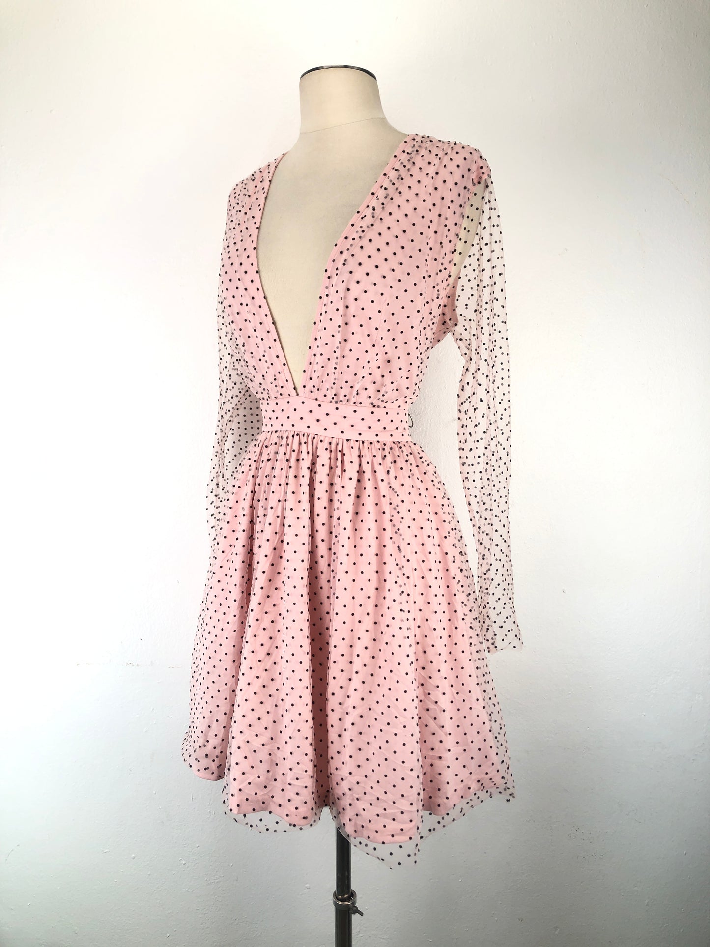 Vestido Rosado de Lunares Double Crazy