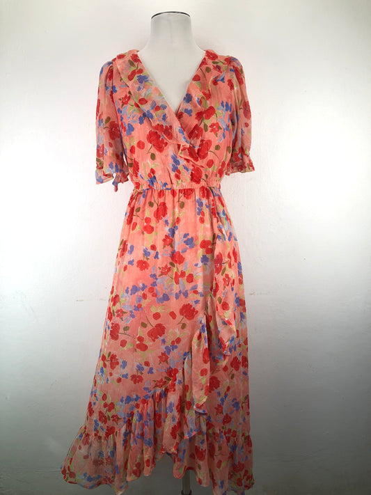 Vestido Naranja Floral Lauren Conrad