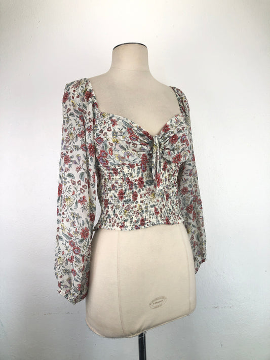 Blusa Crema De Flores Love Tree