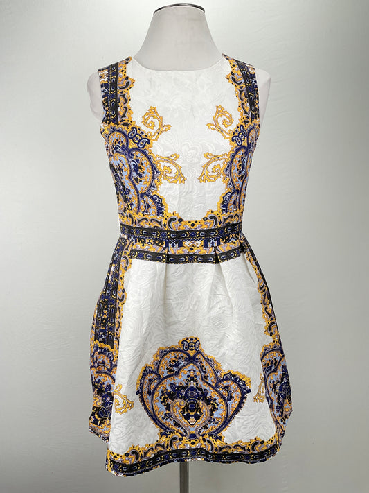 Vestido Blanco Floral Variangis