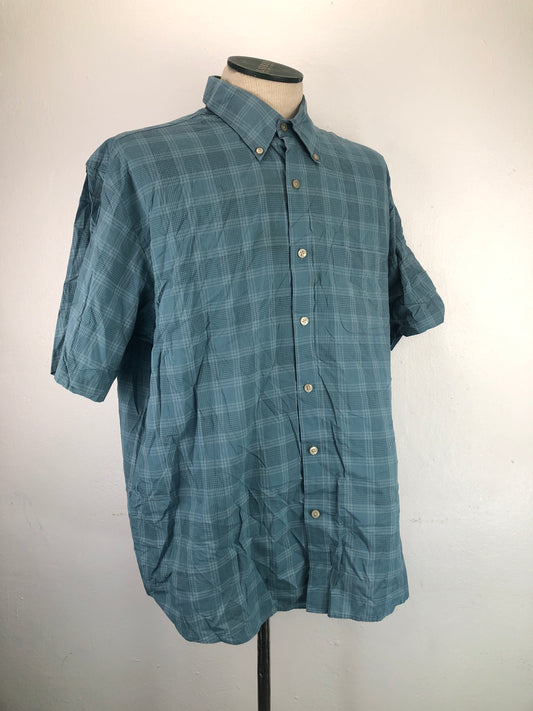 Camisa Turquesa De Cuadro Van Heusen