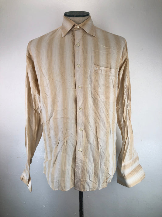 Camisa Crema De Rayas Stacy adams