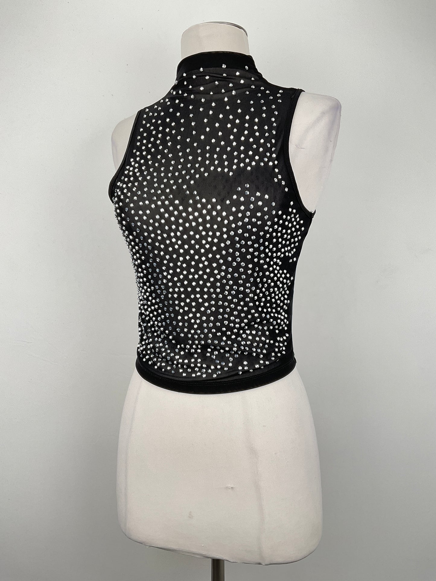 Blusa Negro de Brillo Shein